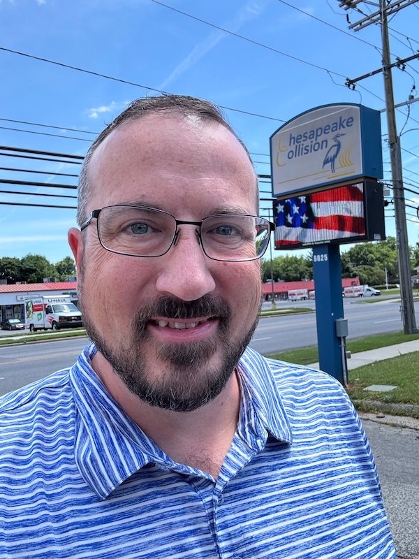 Eric Ryckman outside Chesapeake Collision